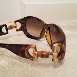 Gucci brown tortoiseshell vintage horsebit sunglasses